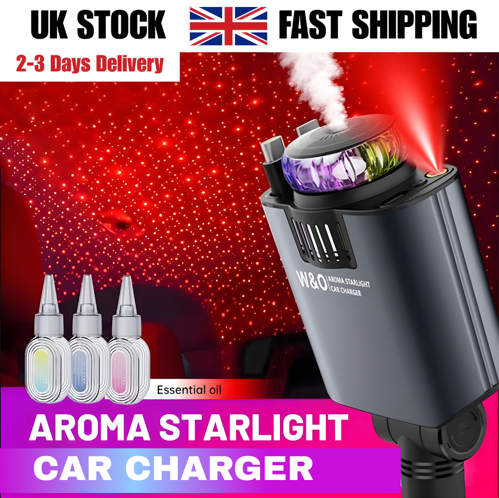 3-in-1 Charger, Aroma Diffuser and Star Projector - ( Buy 1 Get 3 Refills Free )