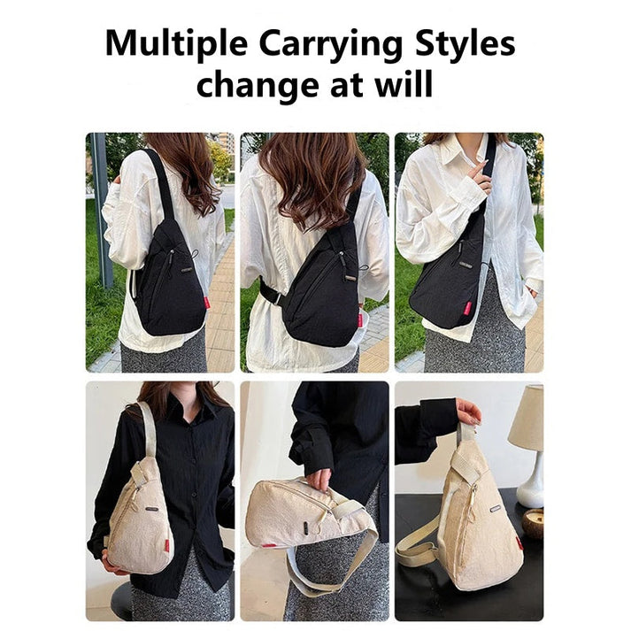 Oxford Shoulder Bag with Adjustable Strap 🌸