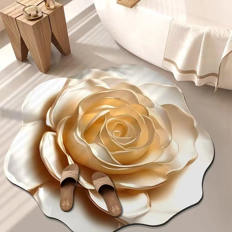 Floral Plush Floor Mat -  ( Buy 1 Get 1 Free )